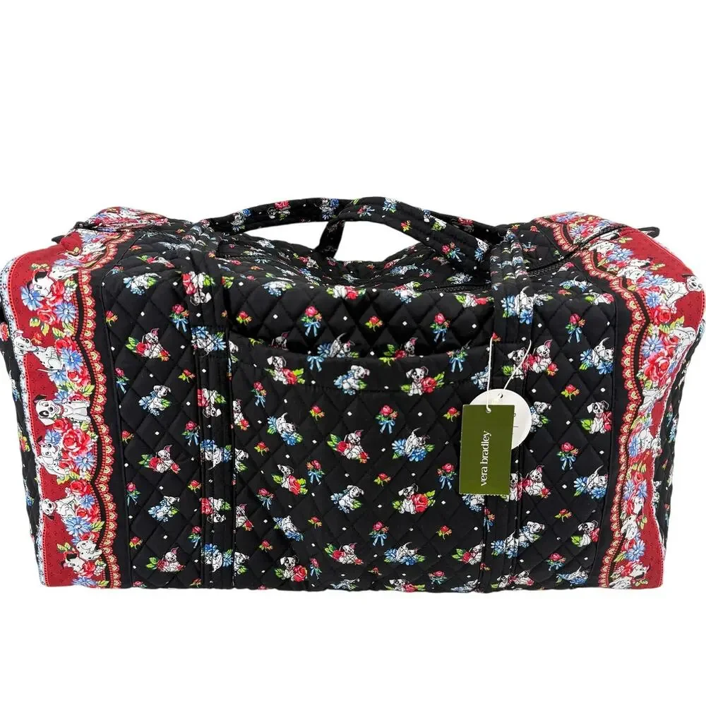Vera Bradley Disney Large Original Duffel Bag 101 Dalmations Quilted Cotton